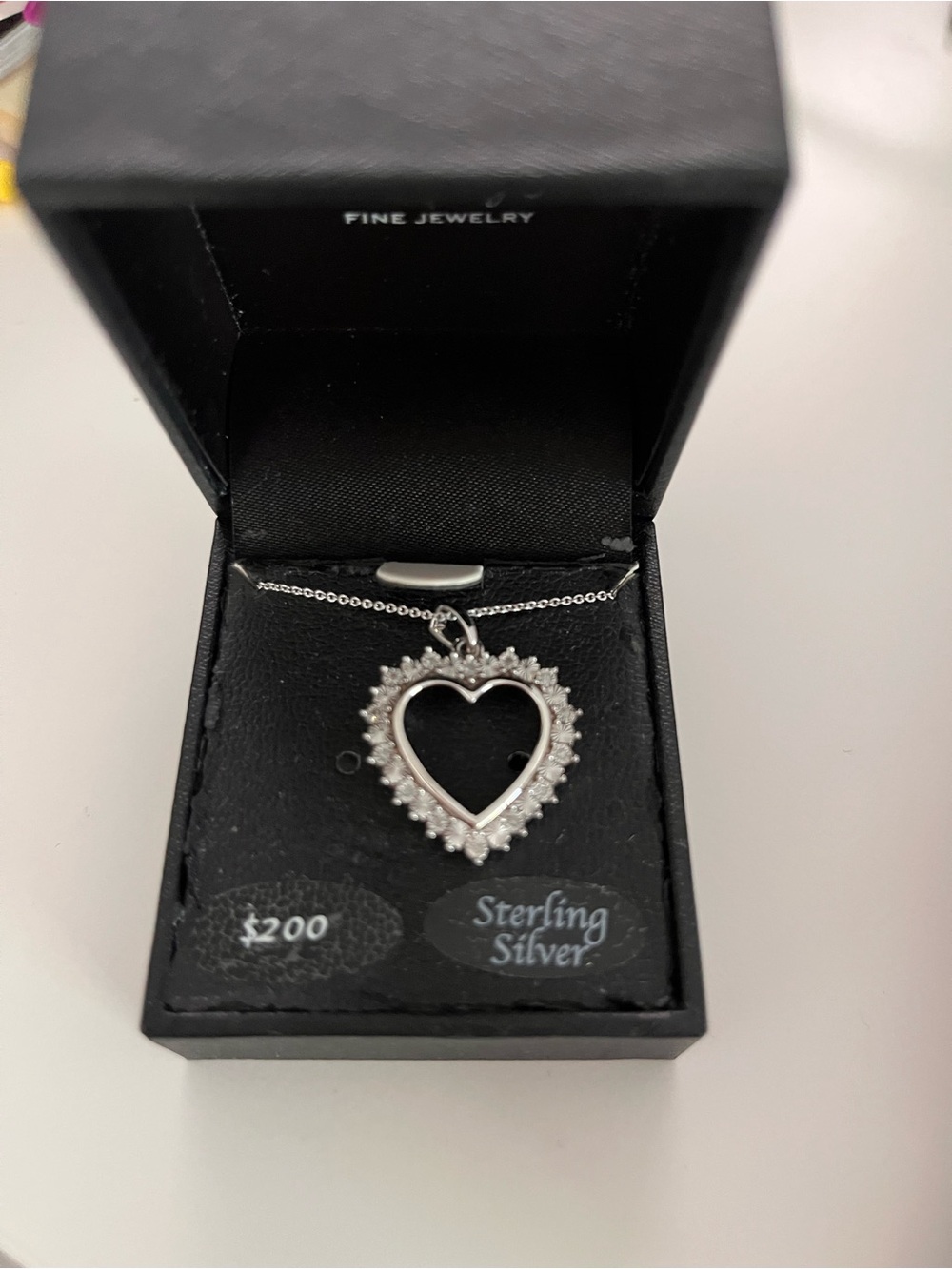 Macy's Sterling Silver Heart Pendant Necklace - Silver